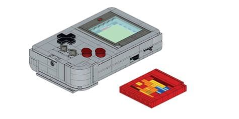 LEGO Game Boy with cartridge Zelda Link's Awakening